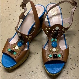 Vince Camuto Jeweled Wedges